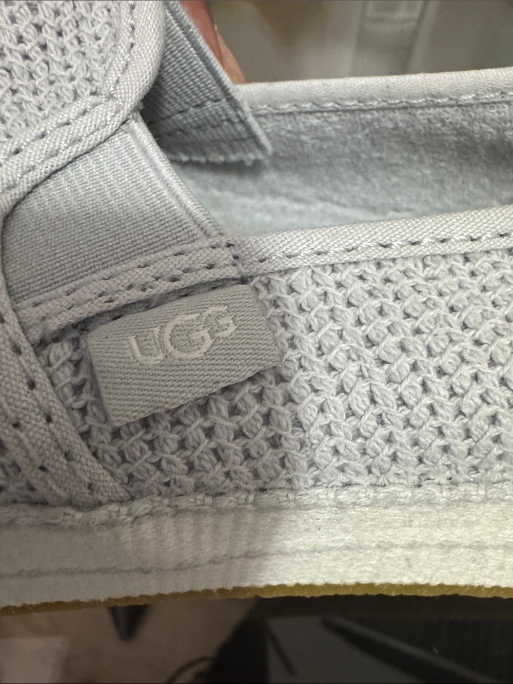 UGG Bren Light Gray Cotton Mesh Slip-On Sneakers Women's Sz. 10 - Picture 9 of 9